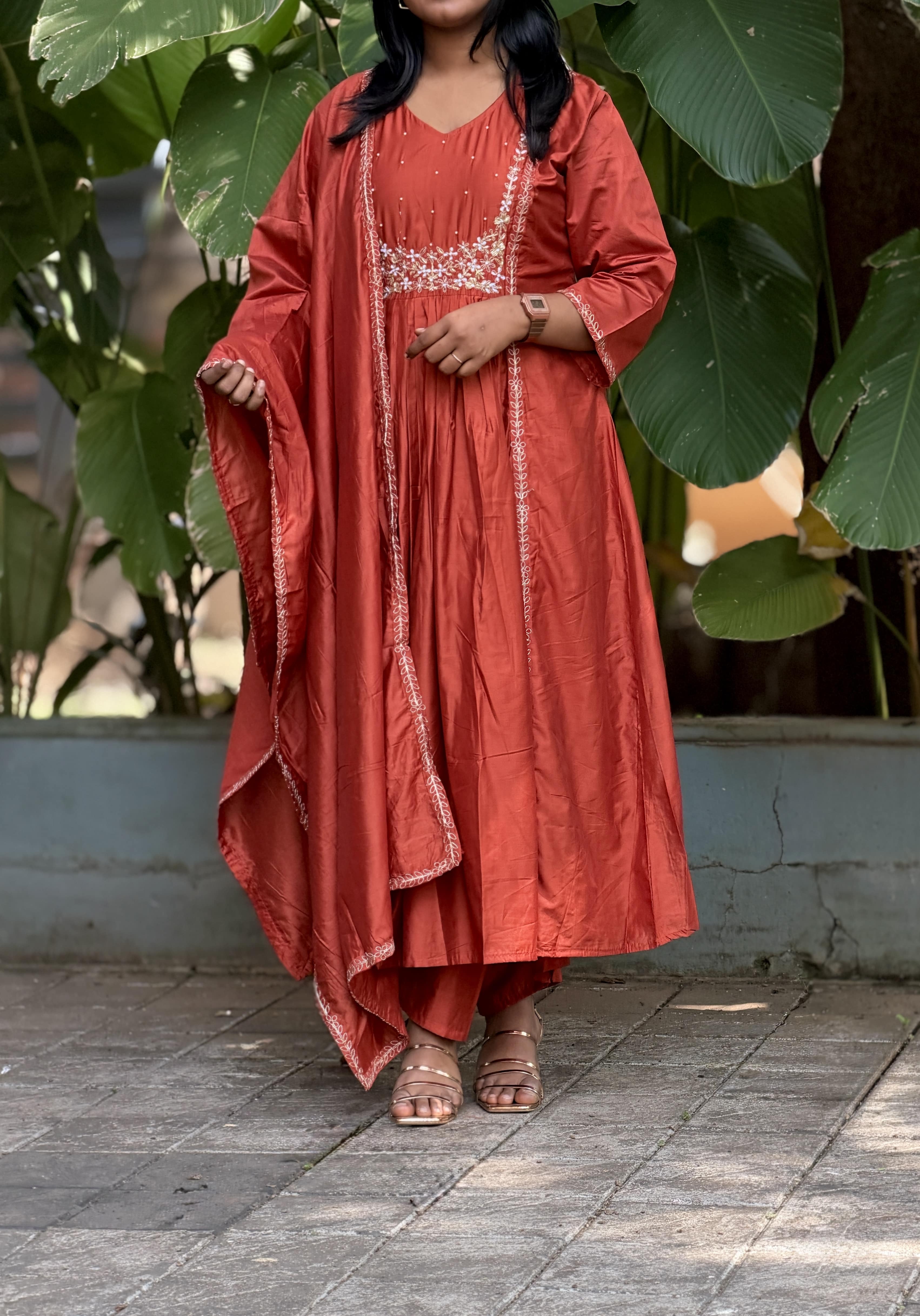 Rangrez Rust Anarkali